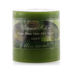 Nến thơm trụ tròn D5H5 Miss Candle MIC4565 5 x 5 cm Xanh lá