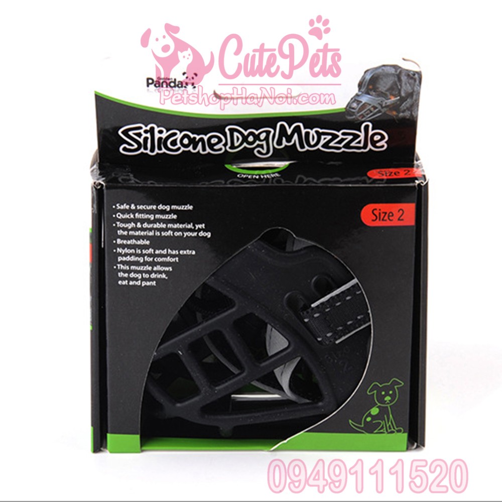 RỌ MÕM SILICON PANDA DÀNH CHO CHÓ