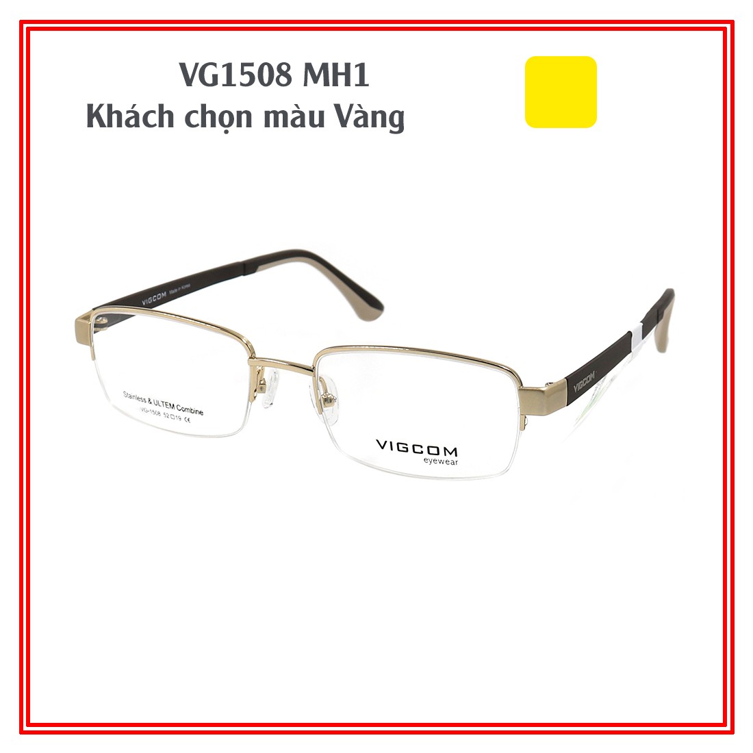 Gọng kính chính hãng VIGCOM VG1508 MH