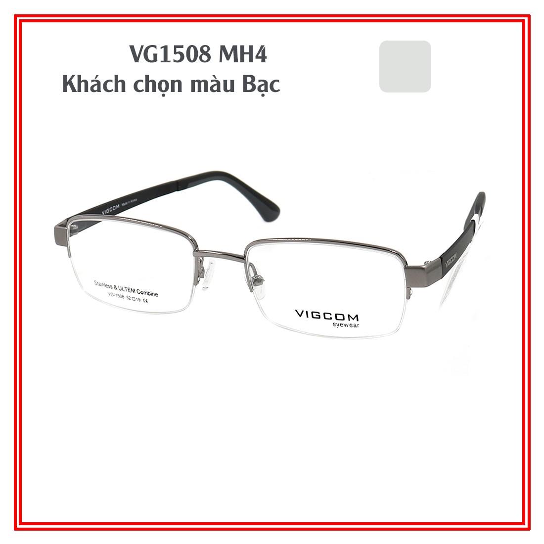 Gọng kính chính hãng VIGCOM VG1508 MH4