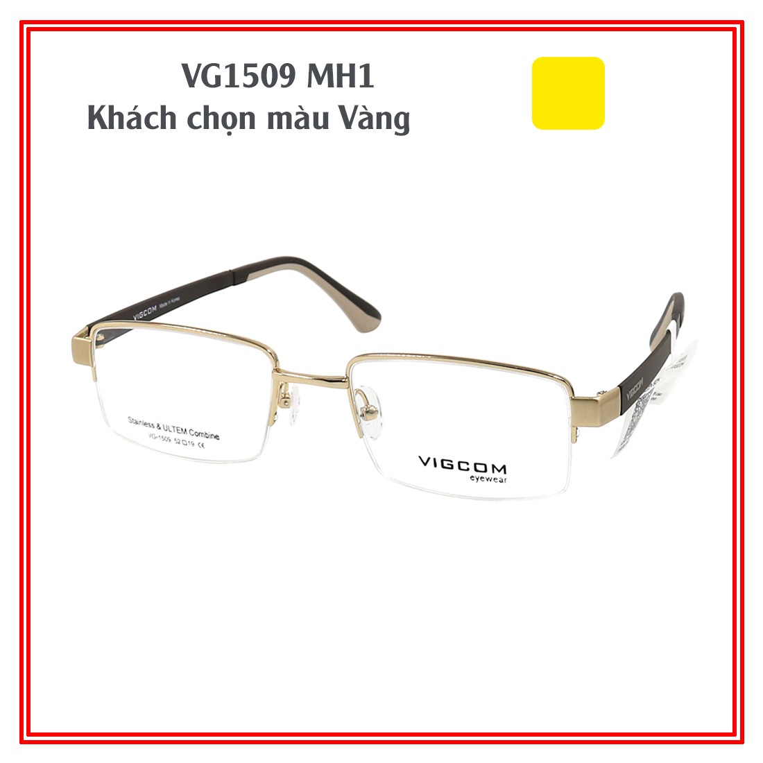 Gọng kính chính hãng VIGCOM VG1509 MH