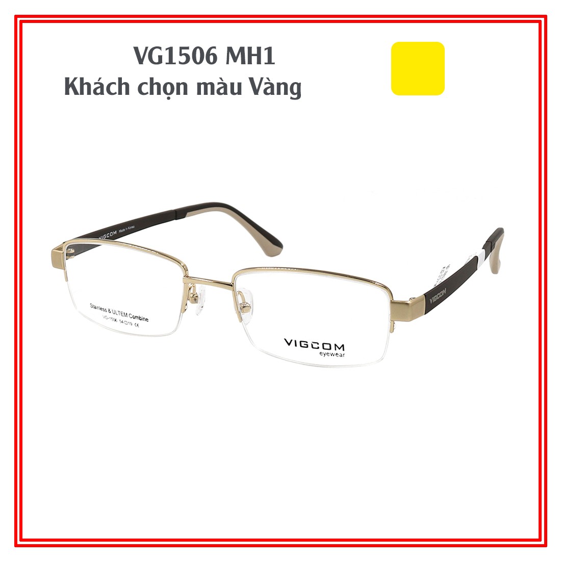 Gọng kính chính hãng VIGCOM VG1506 MH
