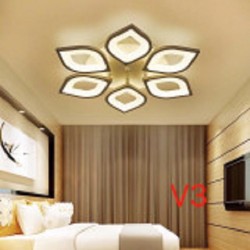 Đèn mâm led 6 cánh sen 3 màu phi 60 [Được kiểm hàng] ML_06SEN