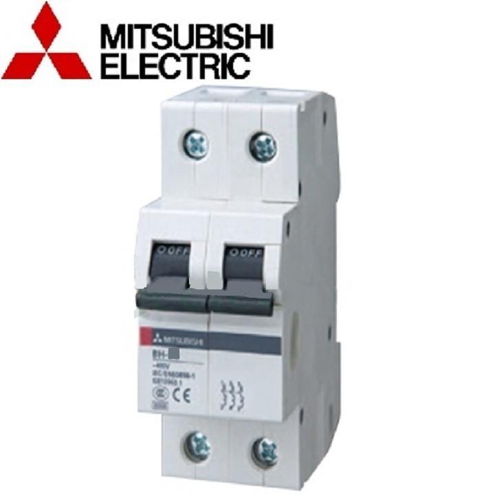 Cầu dao MCB Mitsubishi BH-D6 C N - 20A 6kA 2P
