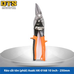 Kéo cắt tôn mũi cong phải asaki ak 0168 10inch 250mm