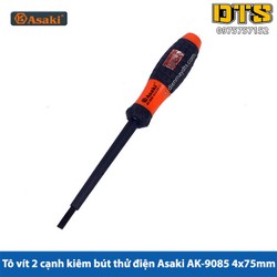 Tô vít 2 cạnh kiêm bút thử điện asaki ak 9085 4x75mm