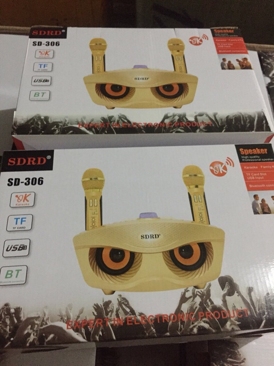 Loa Bluetooth karaoke kèm 2 míc SDRD-306/SDRD 306 Plus(model 2022) (Mã SP: SDRD-306)