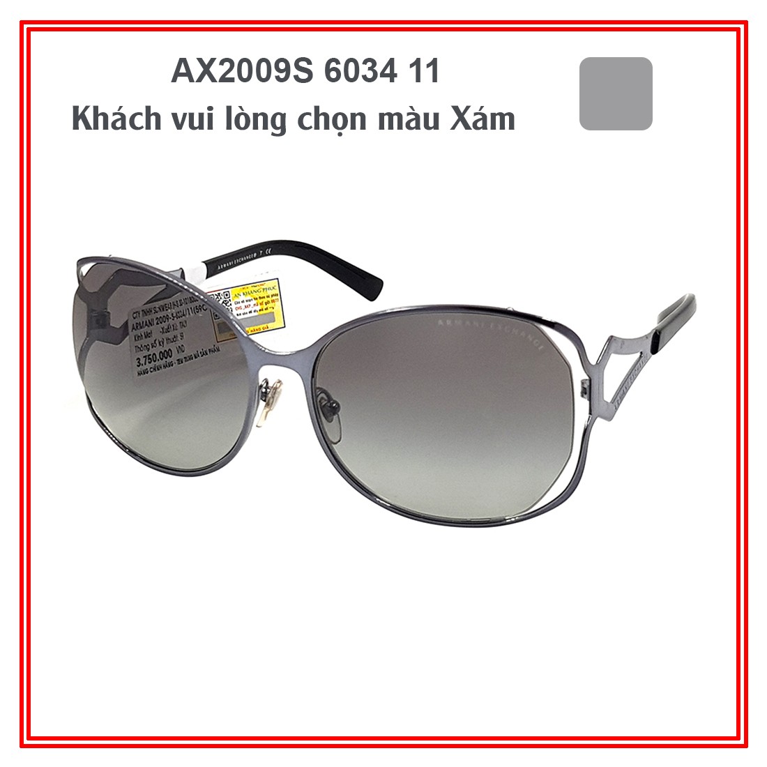 Kính mát ARMANI EXCHANGE AX2009S-AX4042SF