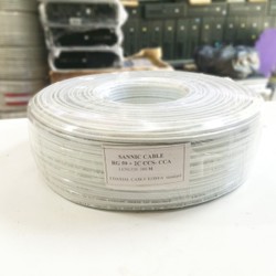 Cáp đồng trục Sannic RG59 + 2C CSS-CU cuộn 200 mét