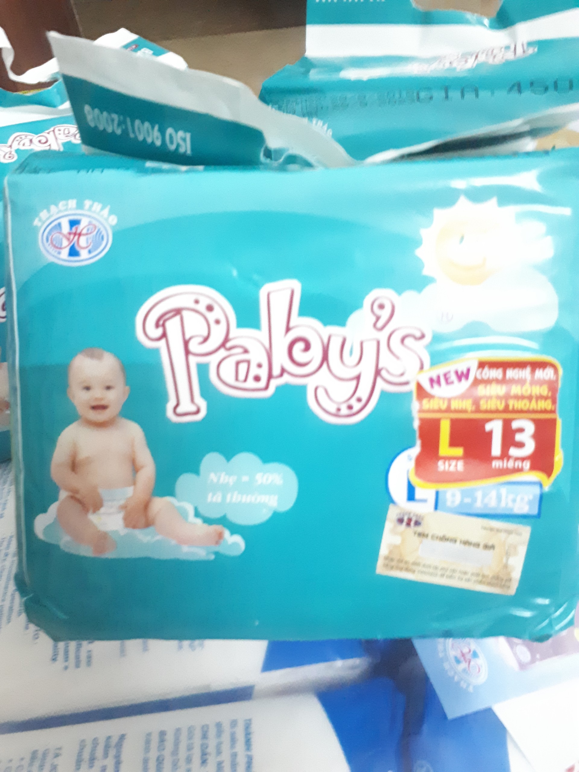 Hình ảnh Giảm giá 10 gói tã dán Pabys S150miếng. M140 miếng. L130miếng+KM1miếng Hình ảnh Giảm giá 10 gói tã dán Pabys S150miếng. M140 miếng. L130miếng+KM1miếng