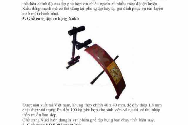 Ghế cong tập cơ bụng XUKI có càng (Mã SP: Ghế cong XUKI có càng)