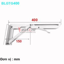 Bản lề gập tay gạt 400mm 2 cái Bản lề gập tay gạt 400mm 2 cái