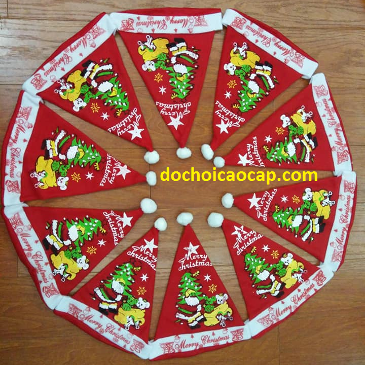 Mũ nón Noel chất nỉ cỡ bé 3