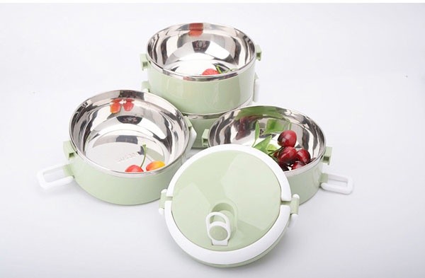 Hộp cơm giữ nhiệt lúa mạch 4 tầng ruột Inox 7