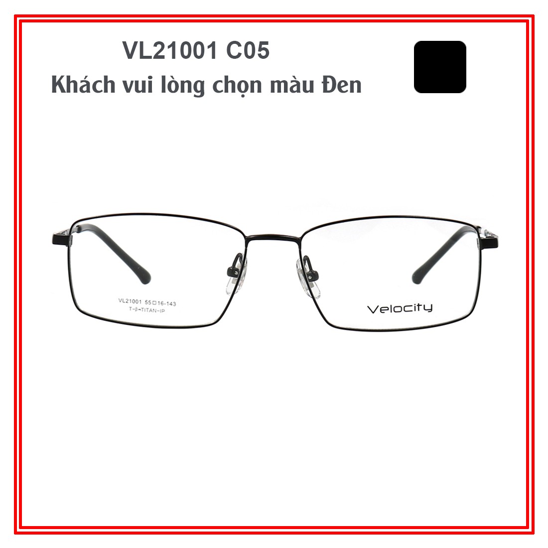Gọng Kính Unisex Velocity VL21001