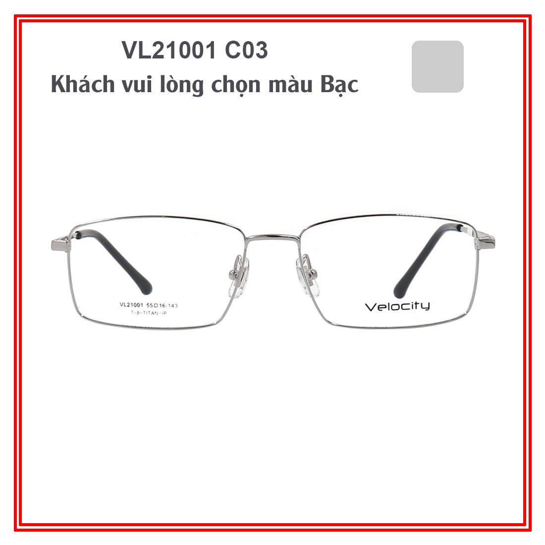 Gọng Kính Unisex Velocity VL21001