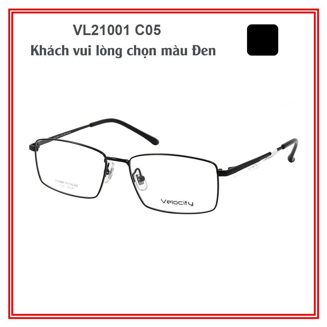 Gọng Kính Unisex Velocity VL21001