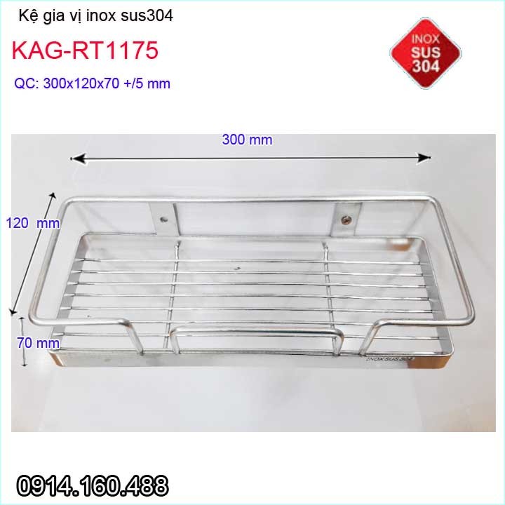 KỆ PHÒNG TẮM INOX KAG-RT1175