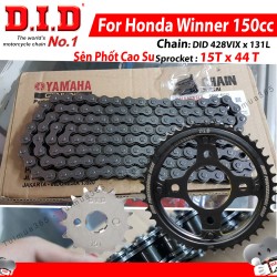 Nhông sên dĩa DID Winner 150cc Sên phốt cao su 131L TFX  Thái Lan [Được kiểm hàng] didwinerphot