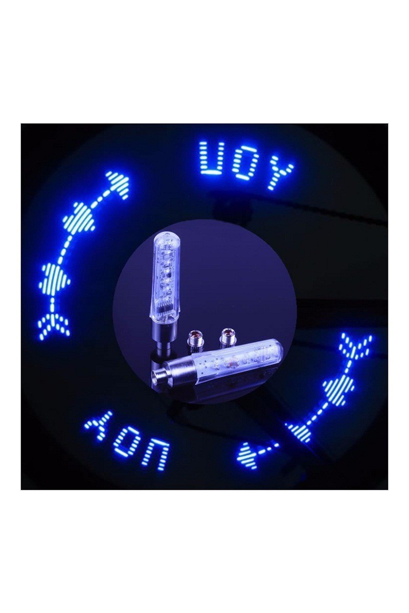 Bộ 2 đèn led chạy chữ gắn van xe độc đáo (Mã SP: DLV2)