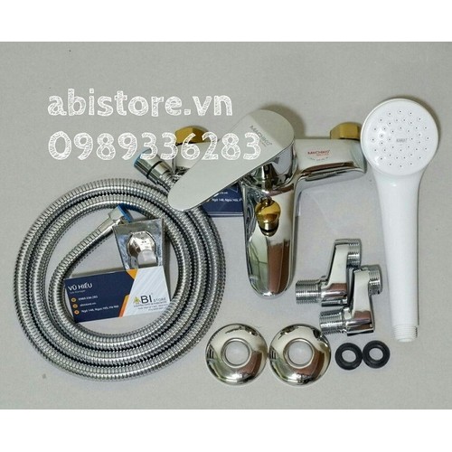 BỘ VÒI HOA SEN VÒI SEN NÓNG LẠNH MACHIKO TAY VÁT KÈM DÂY BÁT SEN KARAT