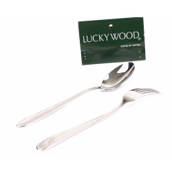 BỘ 2 MUỖNG THÌA VÀ NĨA INOX LUCKYWOOD ML-NL