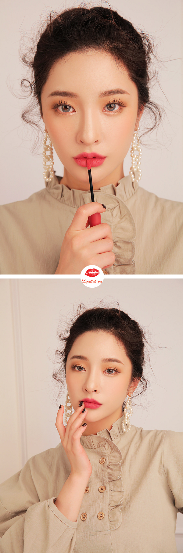 Son 3CE Velvet Lip Tint Pink Break Màu Hồng Đào 2