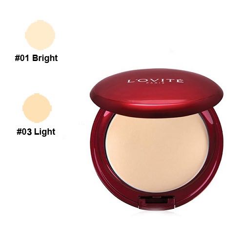 Phấn phủ trang điểm Lovite Pearl Shine dạng nén siêu mịn