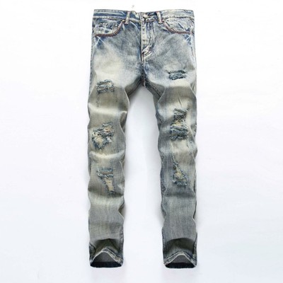 quần jeans nam rách Mã: ND1076 - XANH