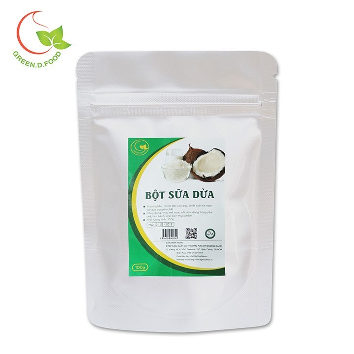 Bột sữa dừa Green D Food - gói 100g