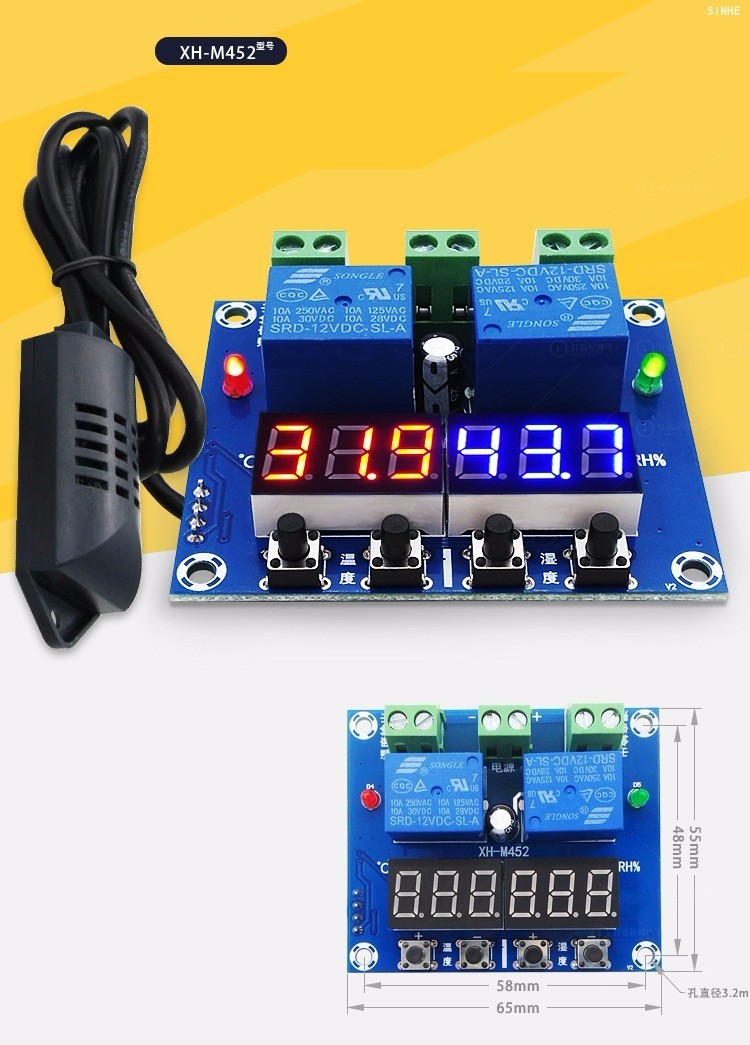 Bộ điều khiển theo nhiệt độ, độ ẩm XH-M452 1