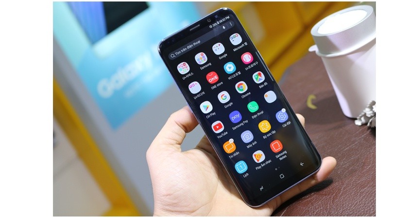 samsung a8 plus xanh dương xách tay giá hot - 4