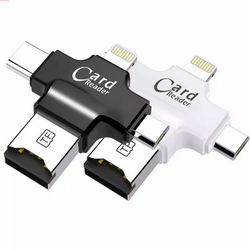 Đầu đọc thẻ đa năng 4 in 1 OTG, USB, TYPE - C, IOS [ĐƯỢC KIỂM HÀNG] 9158678