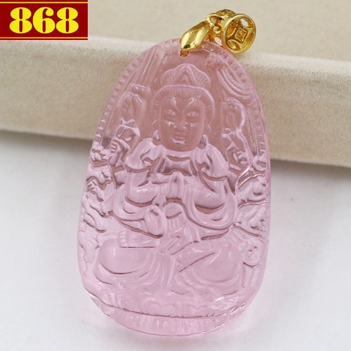 Mặt dây chuyền Phật Thiên Thủ Thiên Nhãn - pha lê hồng 5cm - tuổi Tý