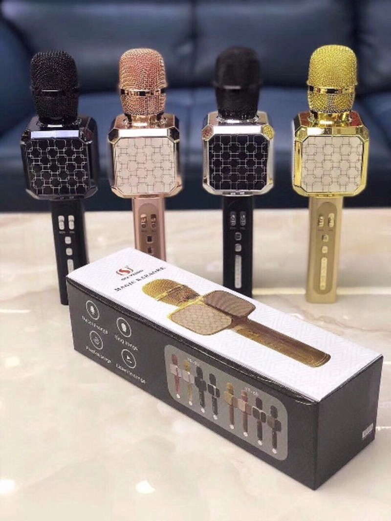 Micro kèm Loa Bluetooth ys-05 mic hát karaoke 3