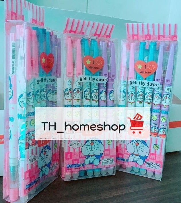 Hộp 12 bút mực xoá được doremon