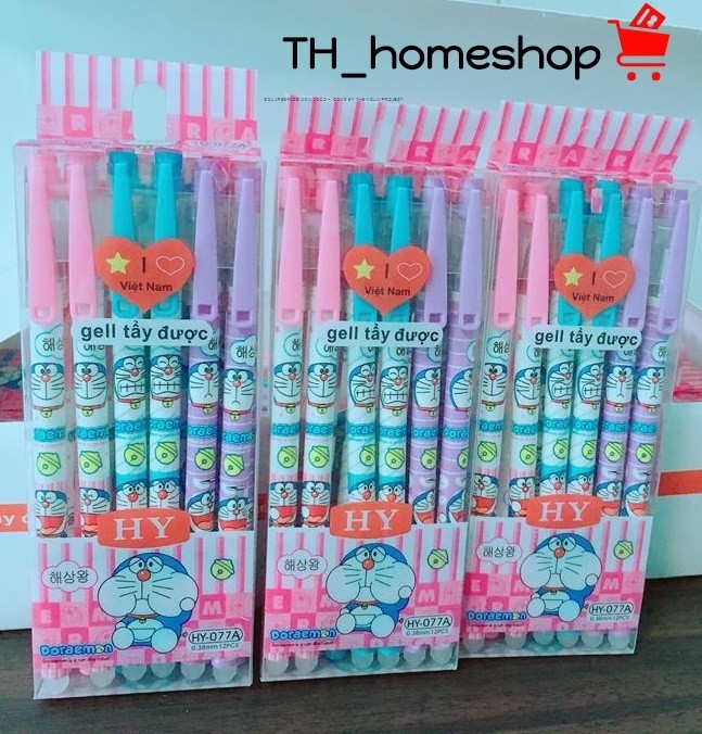 Hộp 12 bút mực xoá được doremon