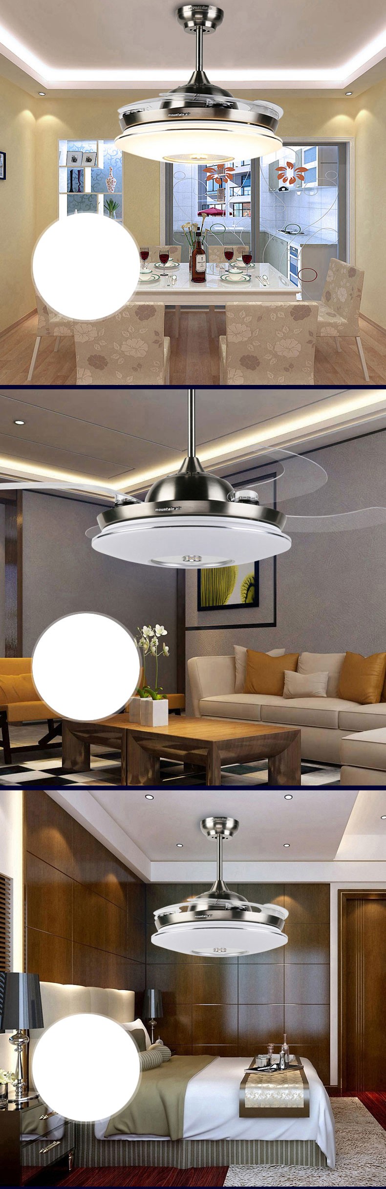 Quạt trần đèn 44WG- 6001