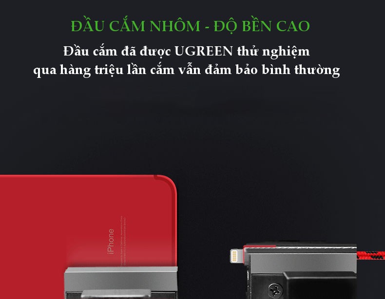 Cáp sạc USB Lightning 1m Ugreen UG-40479 cho iPhone 5/6/7 Plus, iPad