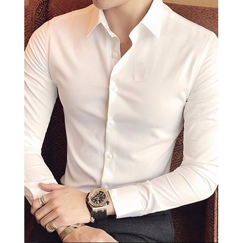 Đồng phục công sở áo sơ mi nam màu tím