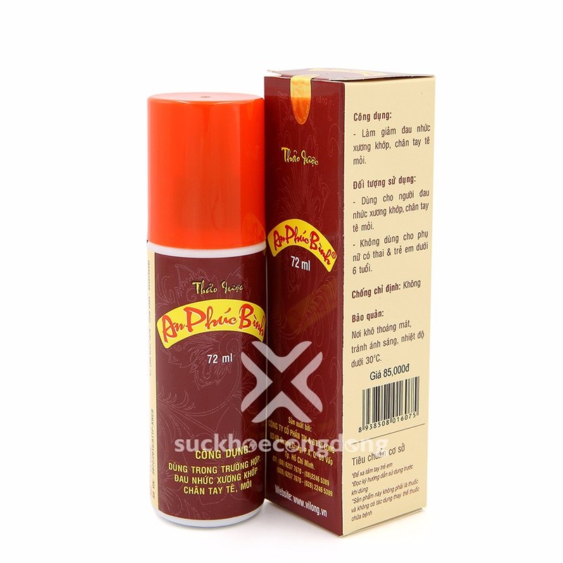 Dầu xoa  Thảo dược An Phúc Bình Hộp 72ml - Dầu xoa  - dầu nóng xoa  - dầu xoa