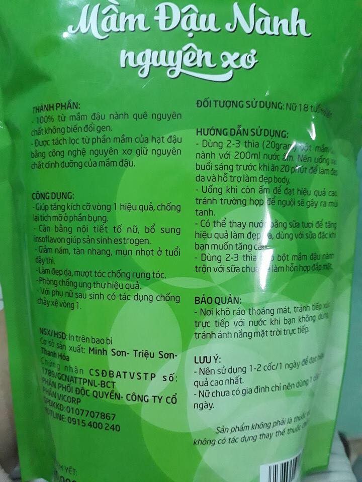 Mầm đậu nành Huệ Beauty 1Kg - Hỗ trợ tăng vòng 1 3