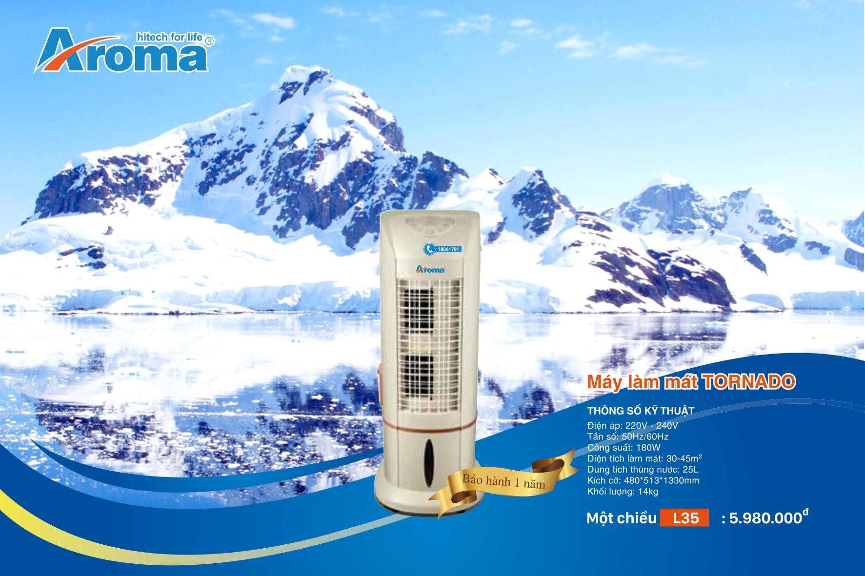 Máy làm mát không khí Aroma Tornado L35