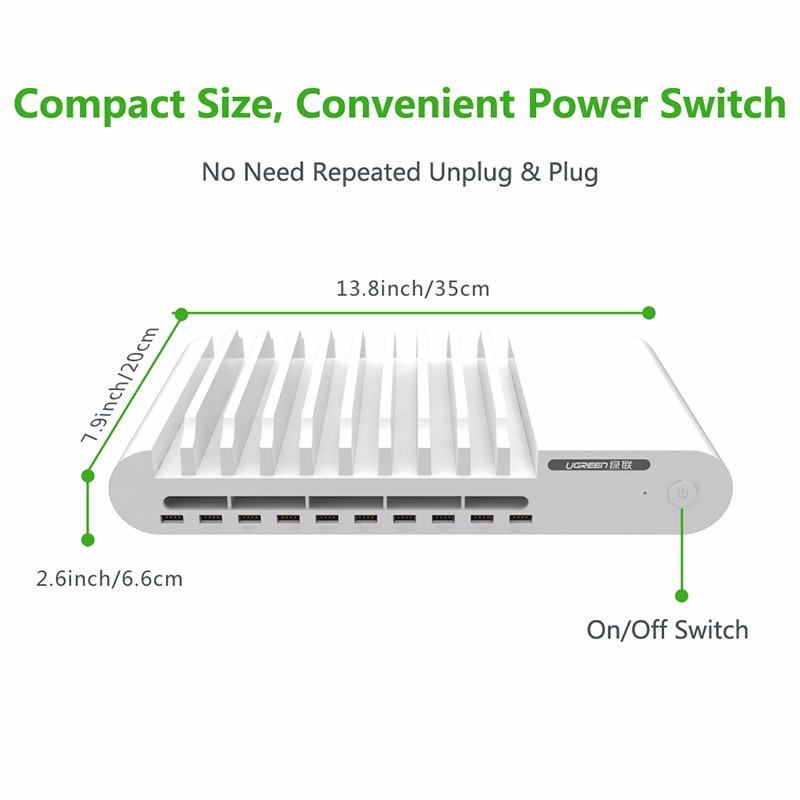 Pin sạc dự phòng đa năng 10 cổng Ugreen 20380