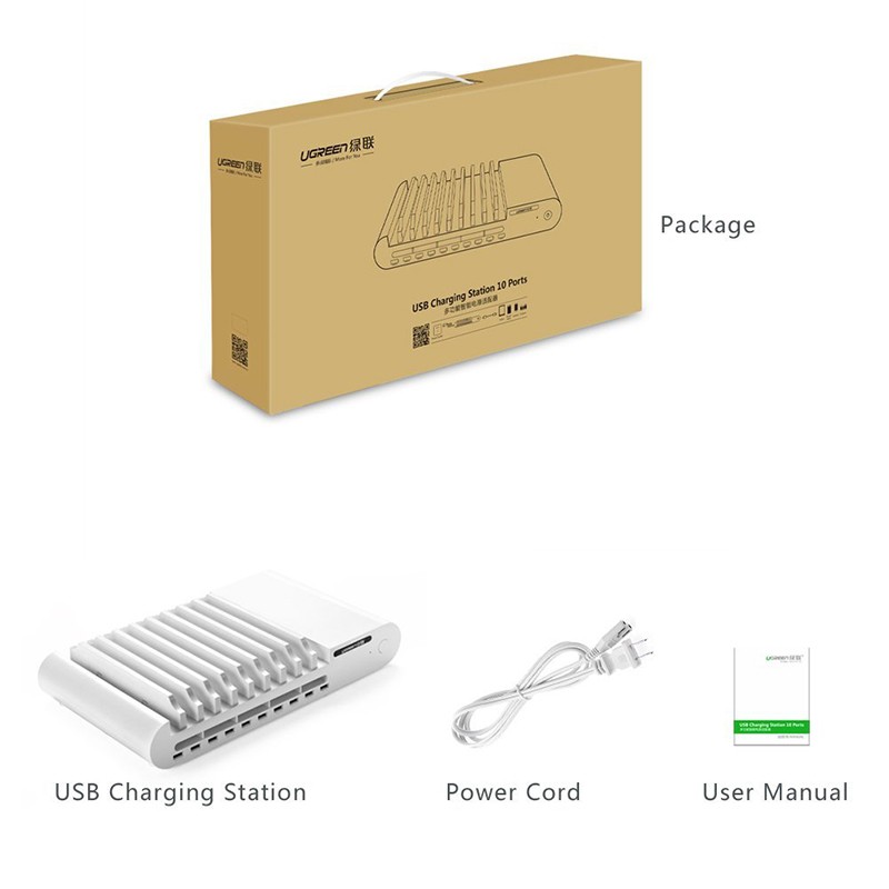 Pin sạc dự phòng đa năng 10 cổng Ugreen 20380
