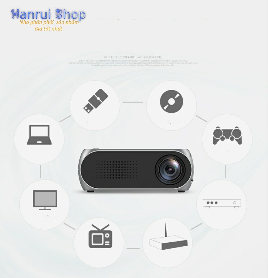 Máy chiếu mini YG320 led nhỏ gọn 1080p (Mã SP: yg320)