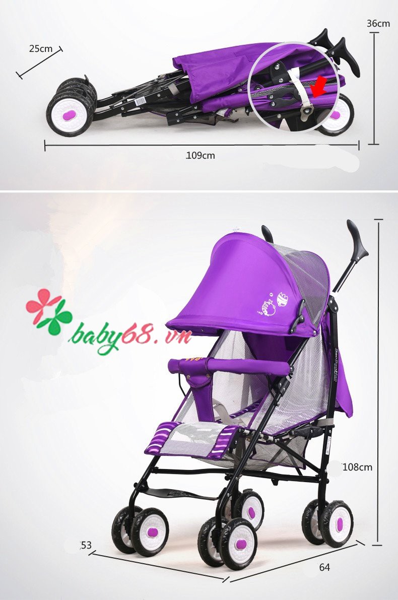 Xe đẩy du lịch 630D (Mã SP: 630D)