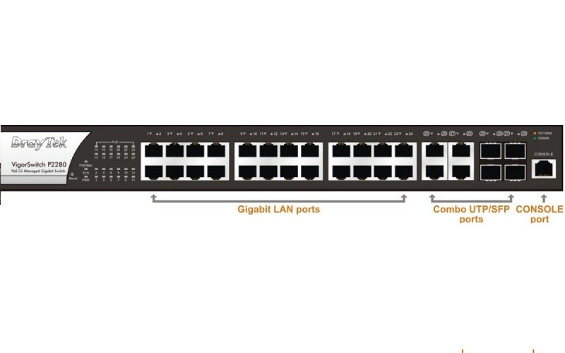 Switch Draytek VigorSwitch P2280 - 24 port