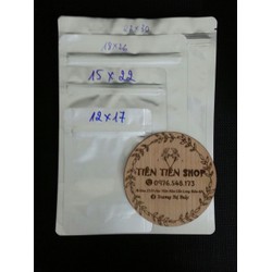 1kg túi zip đáy đứng 2 mặt bạc
