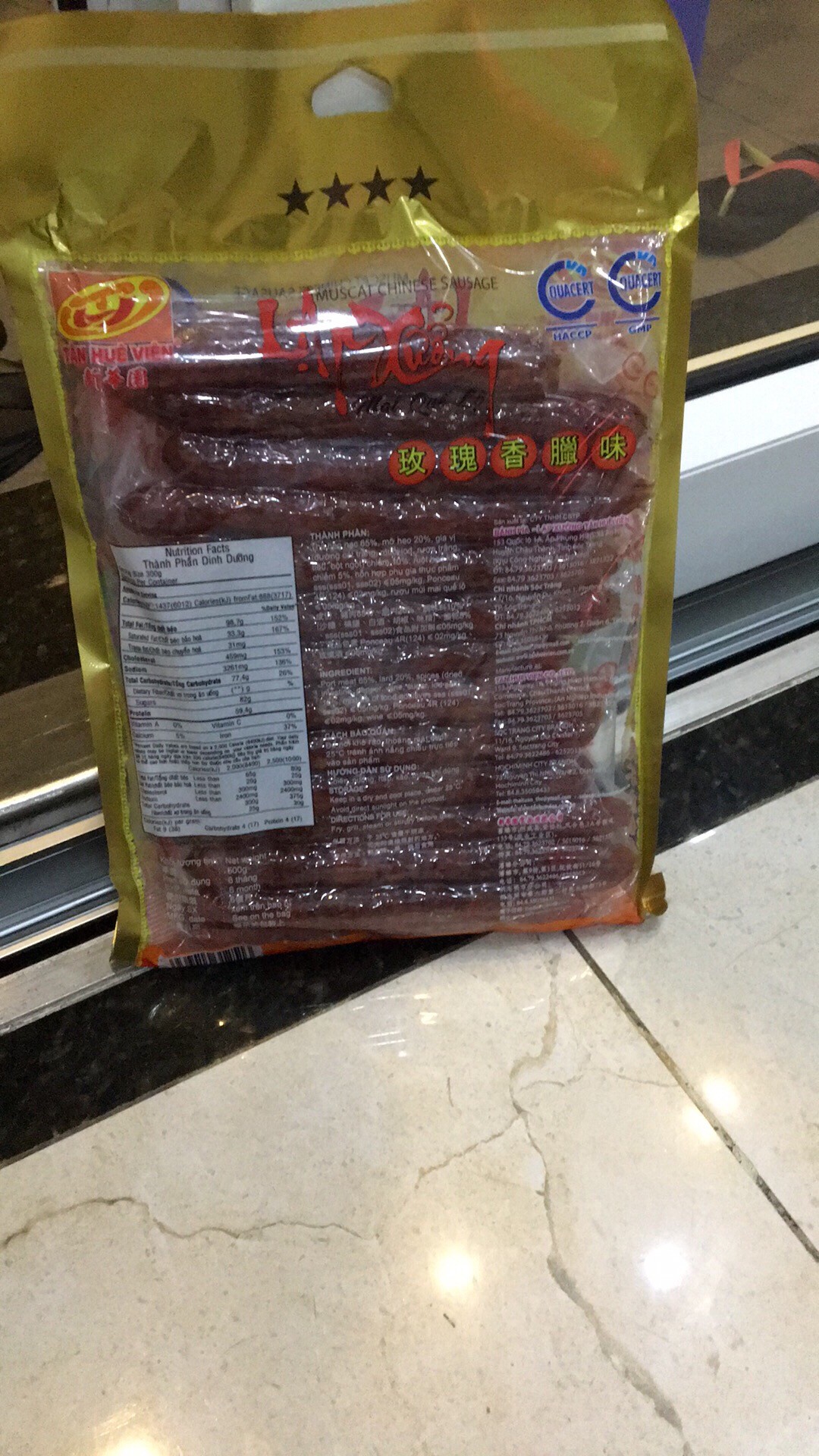 LẠP XƯỞNG TÔM TÂN HUÊ VIÊN 500G (Mã SP: LX TÔM 500)